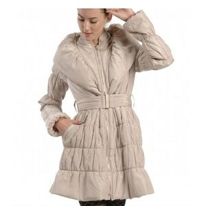 Ryu Beige Double Oversized Collar Coat